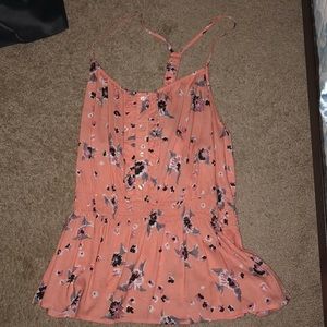 Light pink flower tank